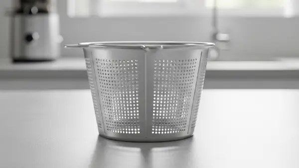 Grove slowjuicer zeef voor pulprijk sap.
