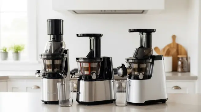 Drie verschillende juicers op een rij.