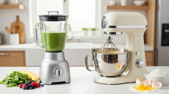 Verschil tussen een blender en een mixer in een keuken.