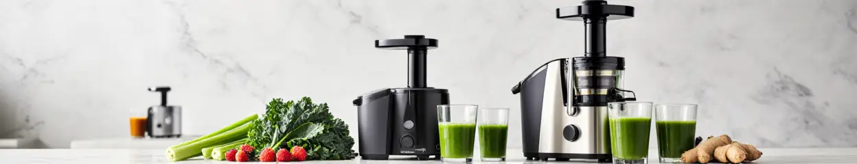 Beginnende juicer en juicer voor ervaren sapmaker naast elkaar.